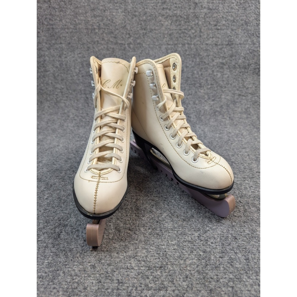 CCM Jamie Sale & David Pelletier Pirouette‎ Girls Youth Size 1 White Ice Skates